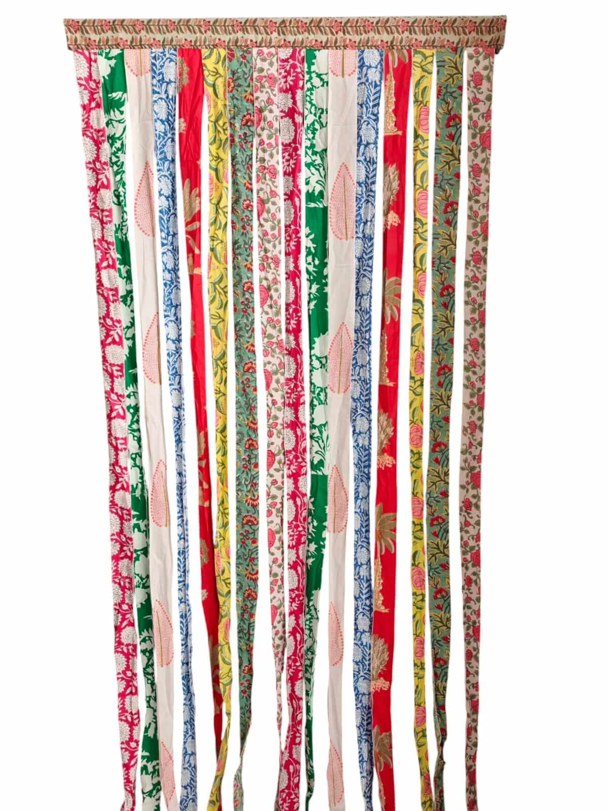 Mango Gifts Cotton Floral Bohemian Hippie Doorway Curtain 79 X 39 inch, Multicolour Boho Home Decor, Rod Pocket Curtains for for Living Room, Door, Window or Wall Hanging Decor