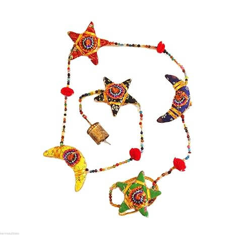 Indian star and moon wall hanging decoration