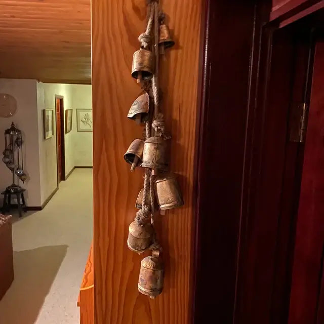 Rustic Iron Tin Cow Bells - 4 Pc Garden Décor Set