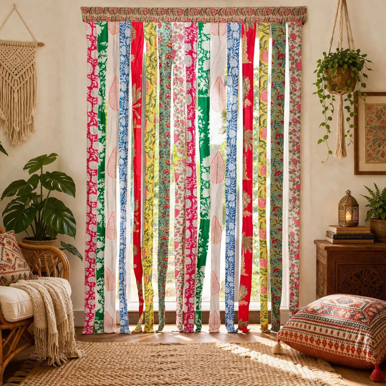 Doorway Panels Colorful Window Curtains