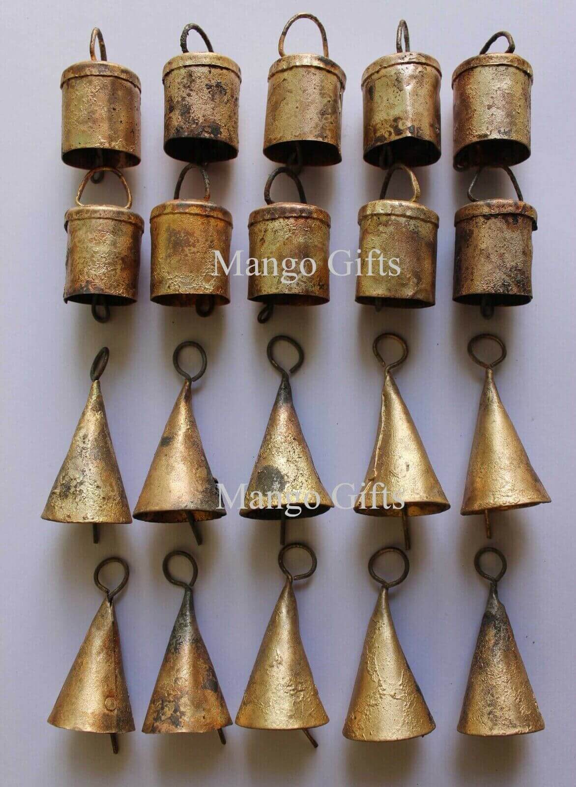 Handmade,Recycle Iron bells,Recycled Iron,Rustic Vintage,Shabby Chic,Shabby Chic Vintage bellsBellsHandmade Decorative Tin Metal Craft Bells Home Décor Vintage Wholesale 20 Pcs 2"
