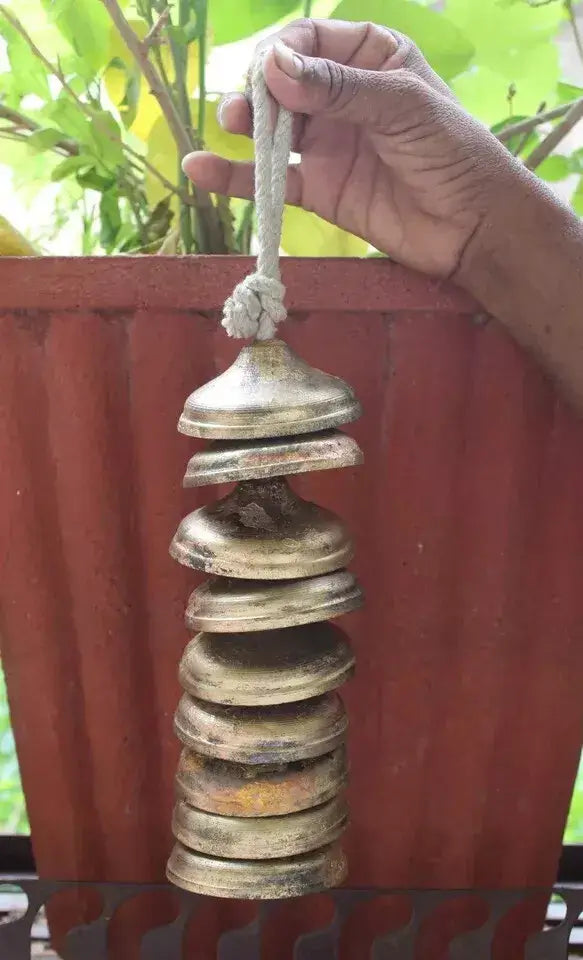 Handmade Rustic 9 Bells Wind Chime - Country Decor