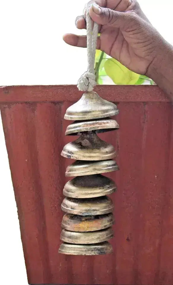 Handmade Rustic 9 Bells Wind Chime - Country Decor