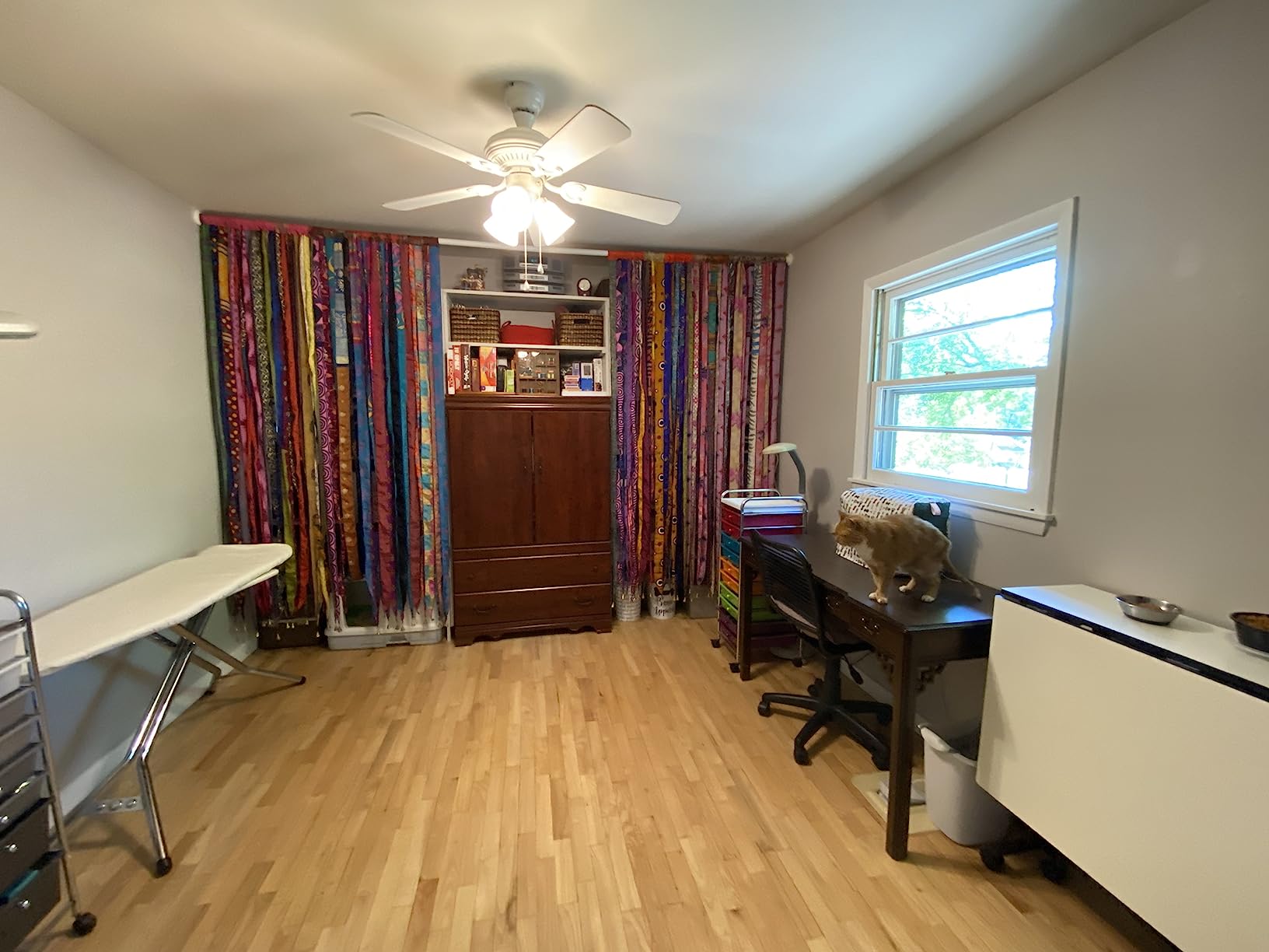 Old Silk Sari Multicolor Ribbon Doorway Curtain Hippie Bohemian Room Divider Light-Filtering Boho Curtains Rod Pocket Window Drape for Livingroom Bedroom 85 x 45 Inch