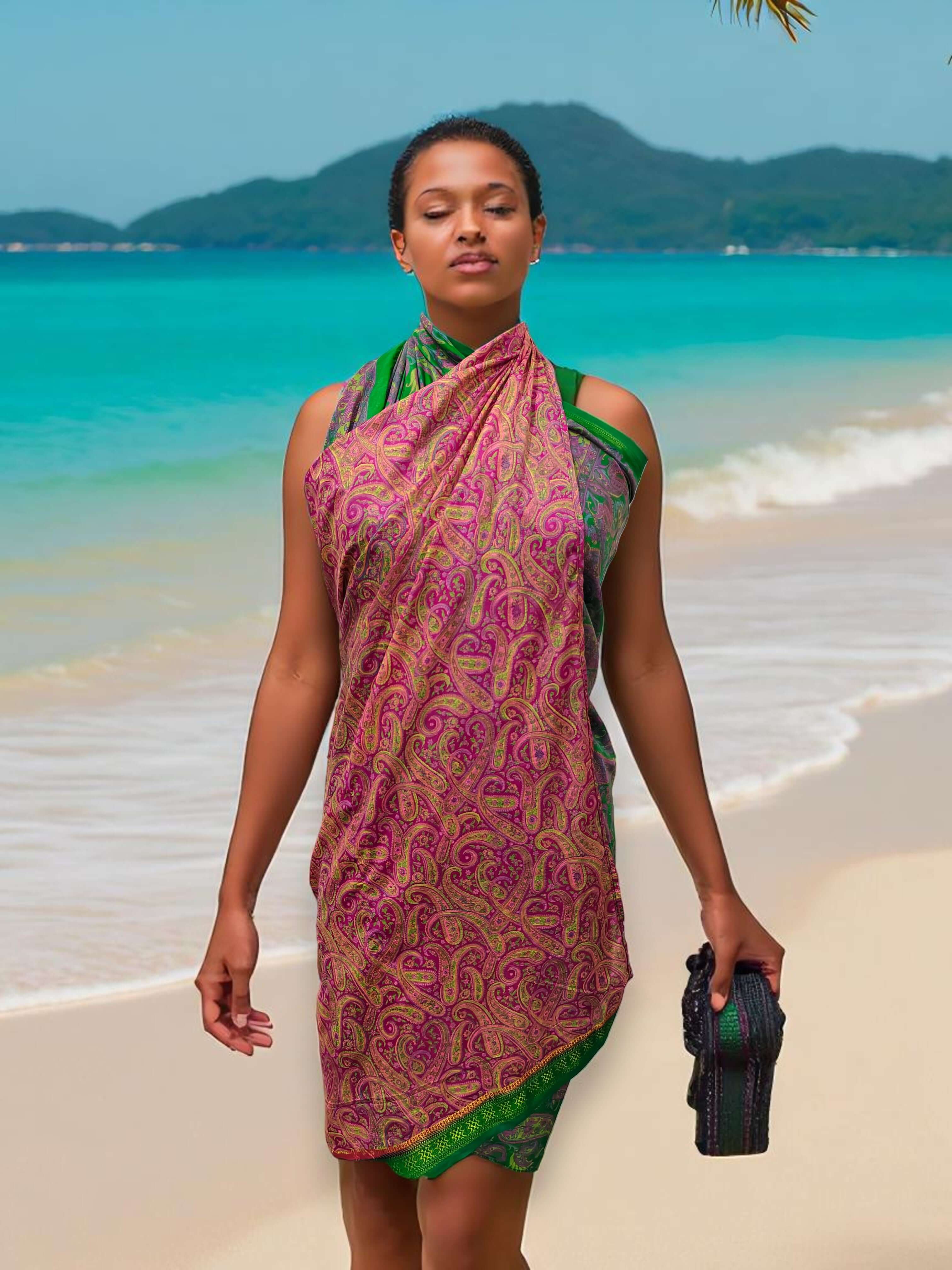 Sarong Pareo Beach Cover Up Wrap – silk sarong Swimsuit Cover Up, Bikini Wrap, Pool & Beach Wear (72” x 45”) – Wholesale Lot, Assorted Designs