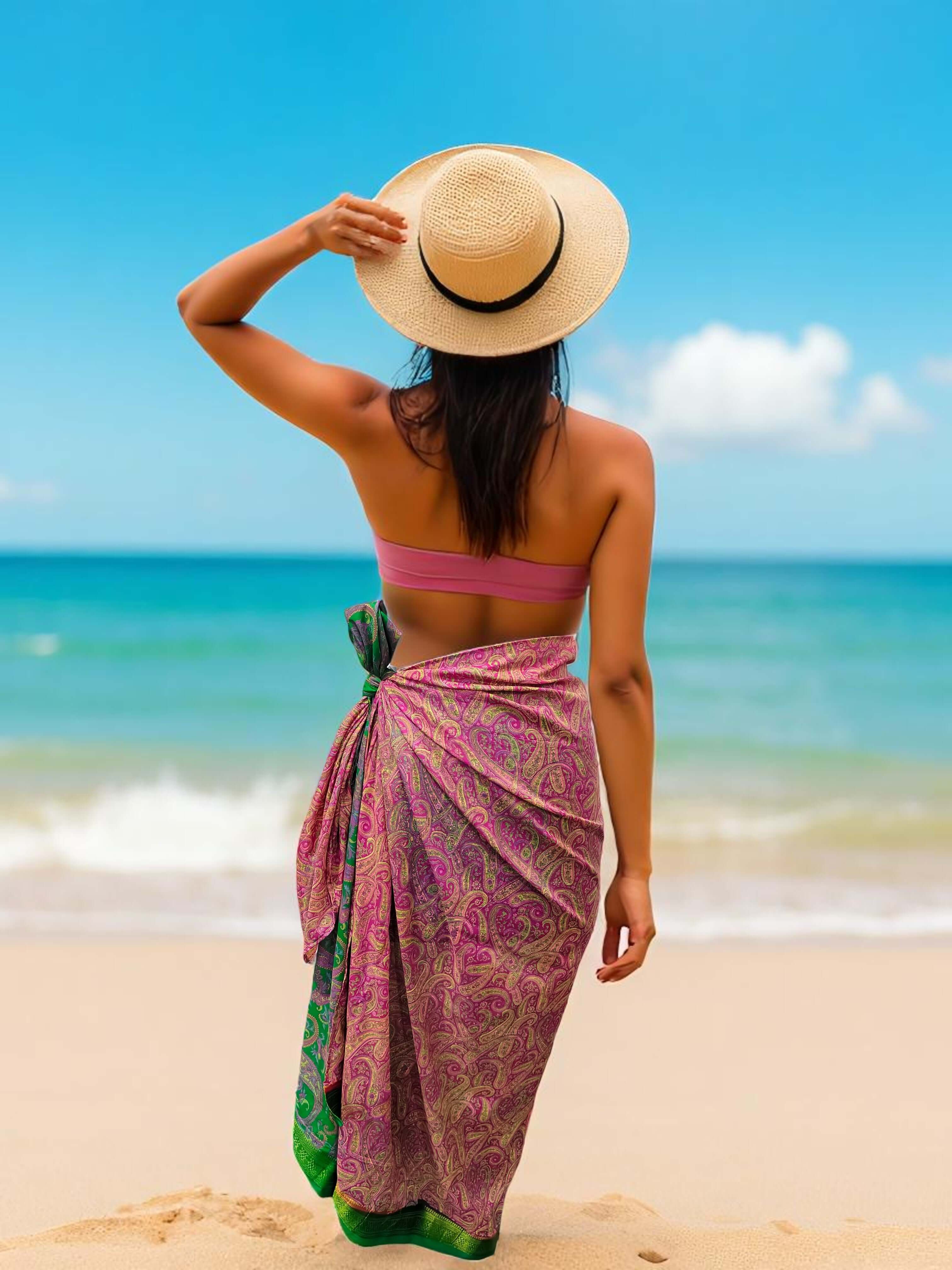 Sarong Pareo Beach Cover Up Wrap – silk sarong Swimsuit Cover Up, Bikini Wrap, Pool & Beach Wear (72” x 45”) – Wholesale Lot, Assorted Designs