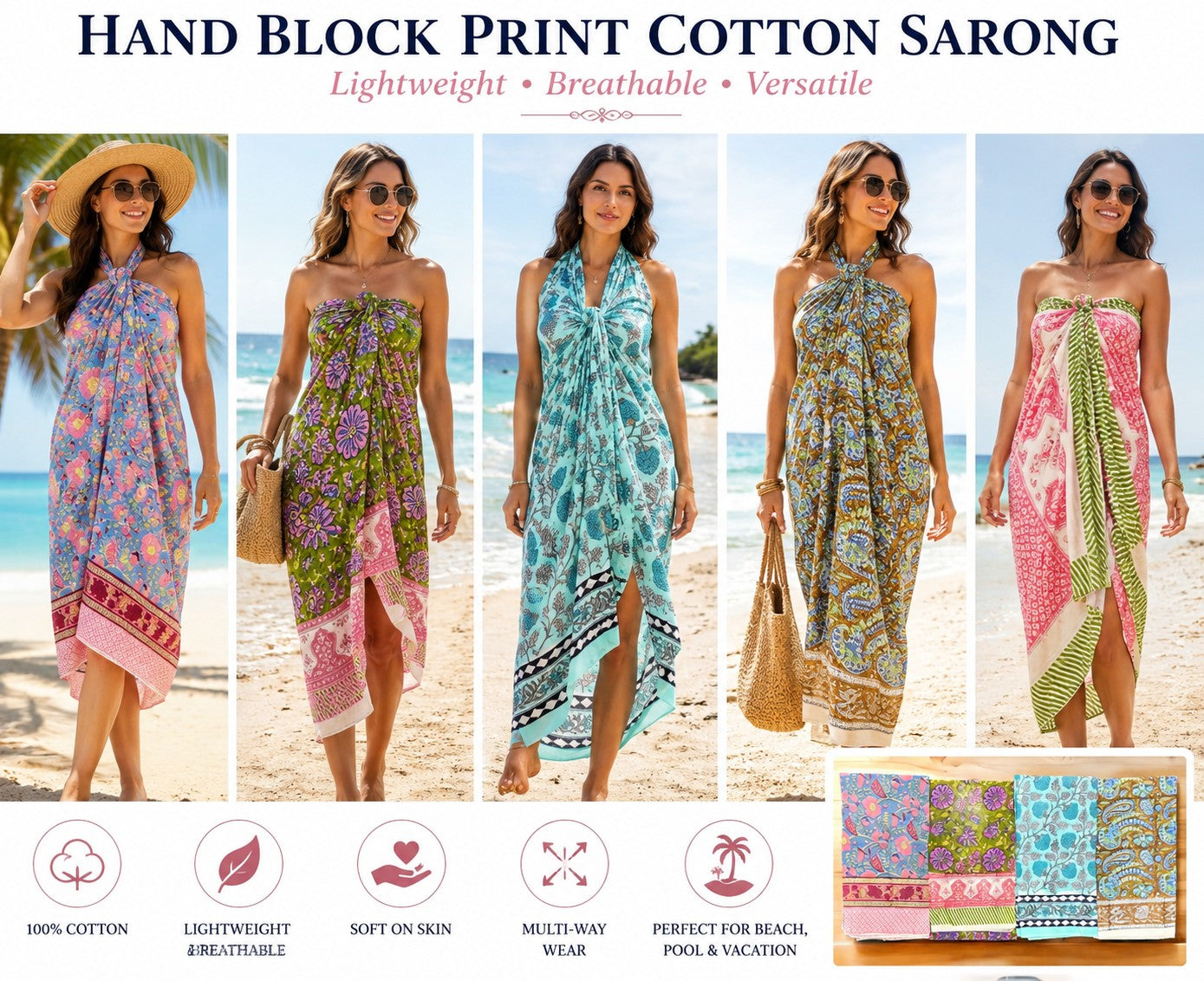 cotton sarong, beach wrap, pareo, swimsuit cover up women, beach cover up, hand block print sarong, cotton beach wrap, boho beachwear, resort wear women, vacation outfit, tropical beach cover up, lightweight sarong, indian block print, cotton pareo, swim cover up, beach dress cover up, 