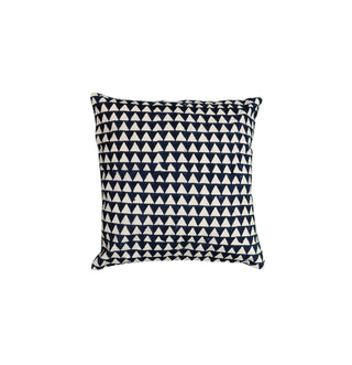 Set of black and white geometric triangle pattern cushion cover, 16x16 inches, perfect for modern home decor.