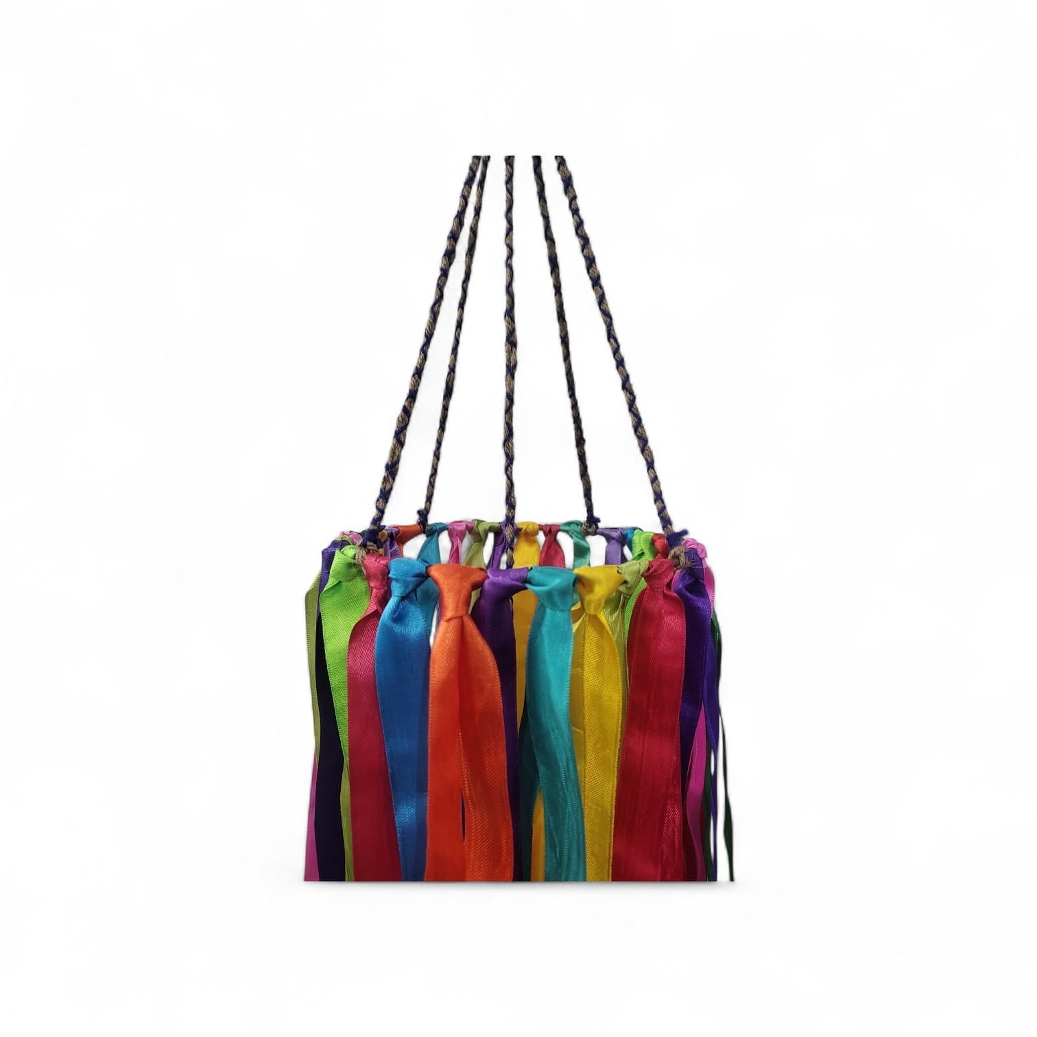 Bohemian Satin Ribbon Wind Chime, Dreamcatcher patio Decoration 40" inch Height