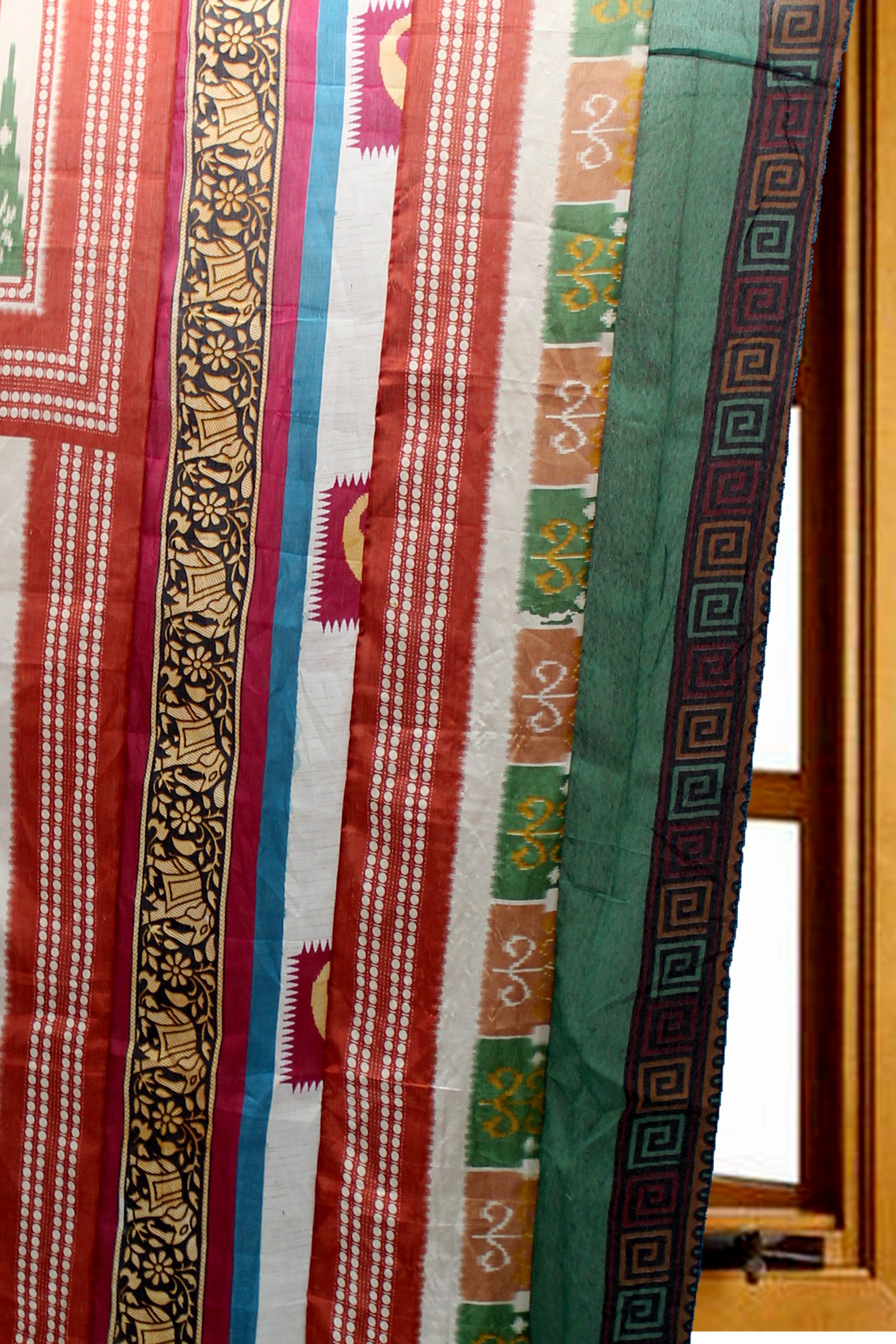Unique Indian Silk Sari Curtains for Bohemian Decor