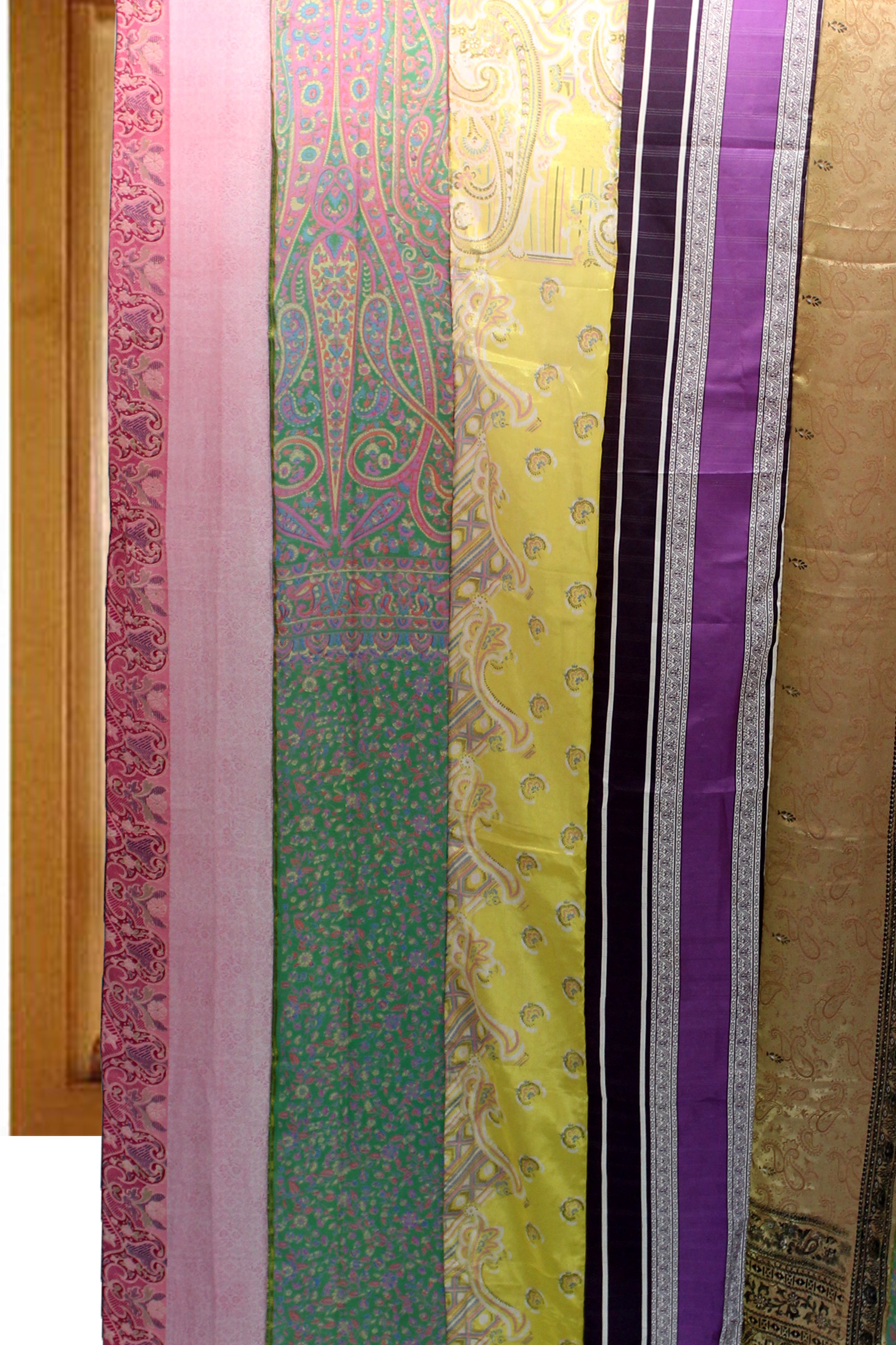 Unique Indian Silk Sari Curtains for Bohemian Decor