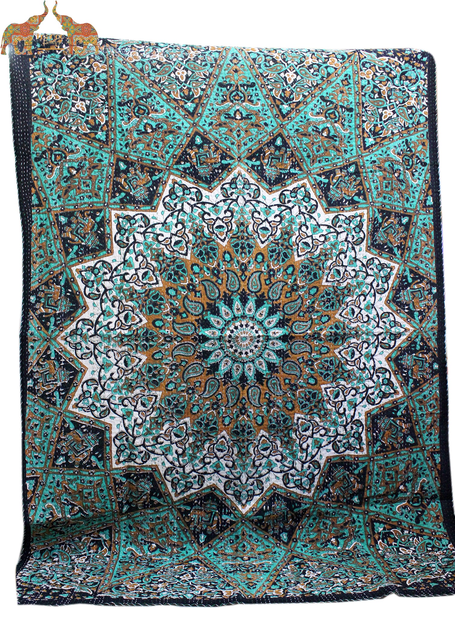 Handmade Mandala Sofa Couch Throw - Multicolor 50x66"