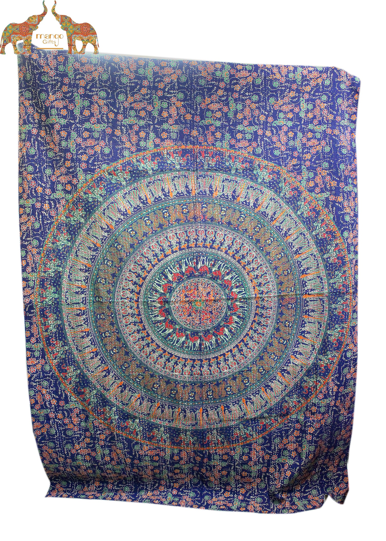 Handmade Mandala Sofa Couch Throw - Multicolor 50x66"