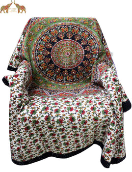 Sofa Throw Mandala Bohemian Decor Home Textiles Wholesale Supplier Indian Handicrafts 