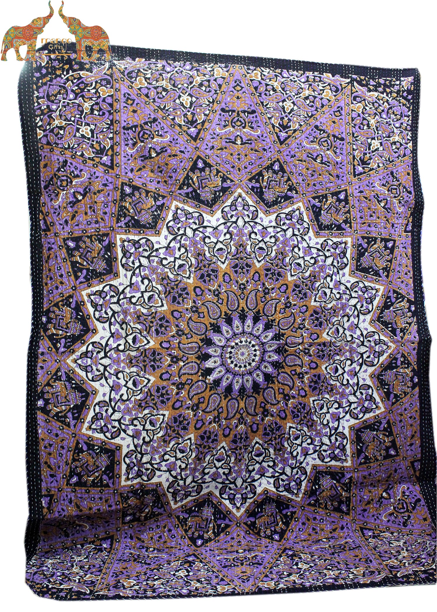Handmade Mandala Sofa Couch Throw - Multicolor 50x66"