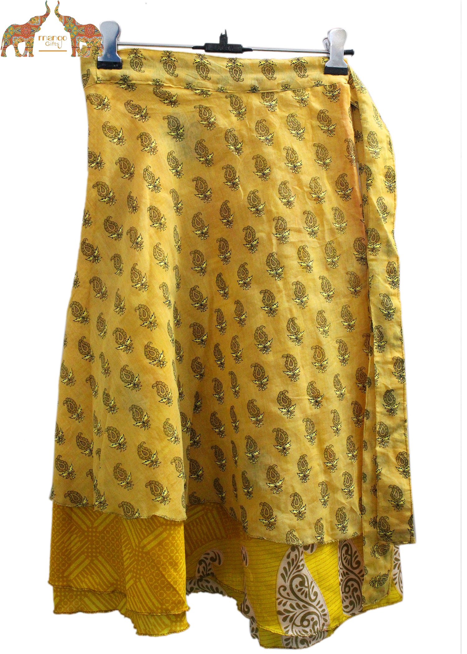 Vintage Silk Sari Magic Wrap Skirt - Beach Wear