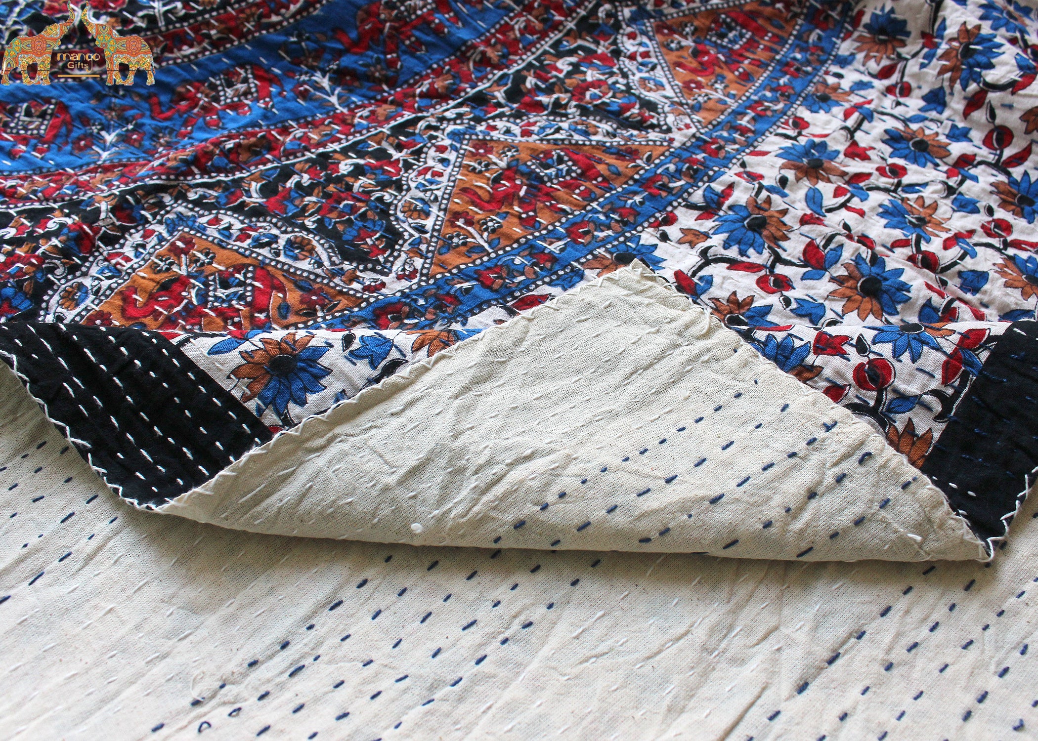 Handmade Mandala Sofa Couch Throw - Multicolor 50x66"