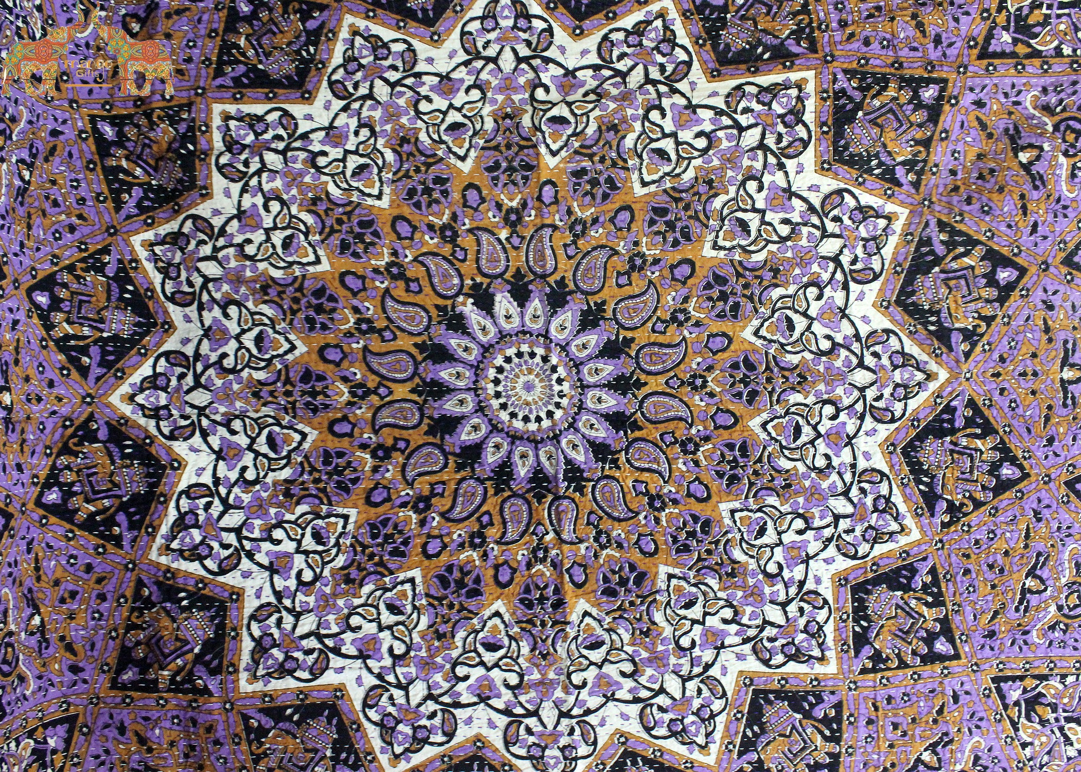 Handmade Mandala Sofa Couch Throw - Multicolor 50x66"