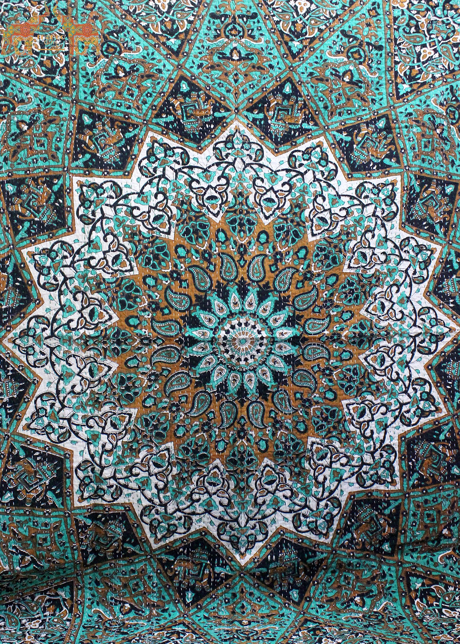 Handmade Mandala Sofa Couch Throw - Multicolor 50x66"