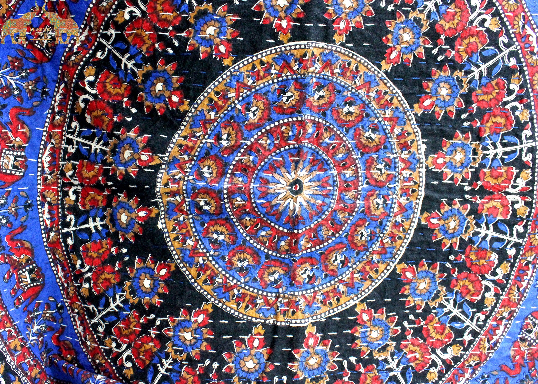 Handmade Mandala Sofa Couch Throw - Multicolor 50x66"
