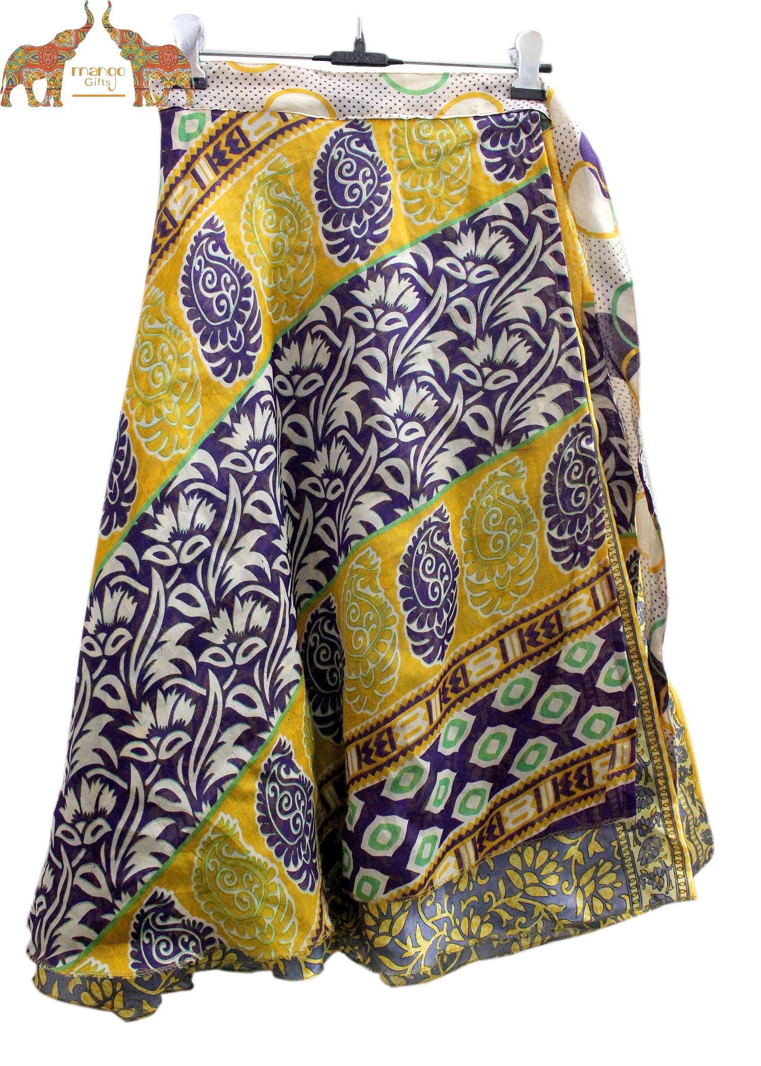 Vintage Silk Sari Magic Wrap Skirt - Beach Wear