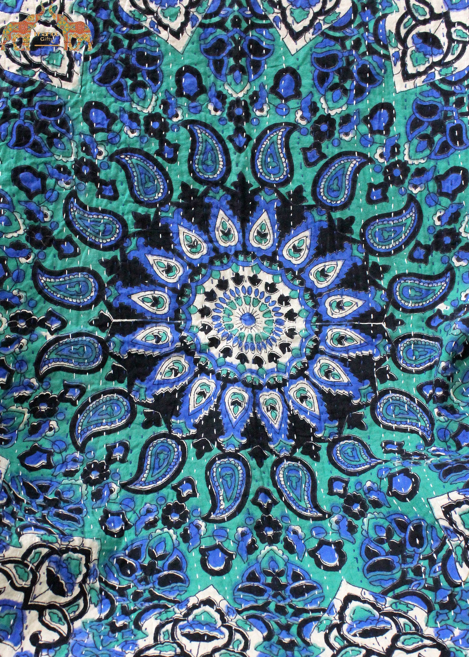 Handmade Mandala Sofa Couch Throw - Multicolor 50x66"