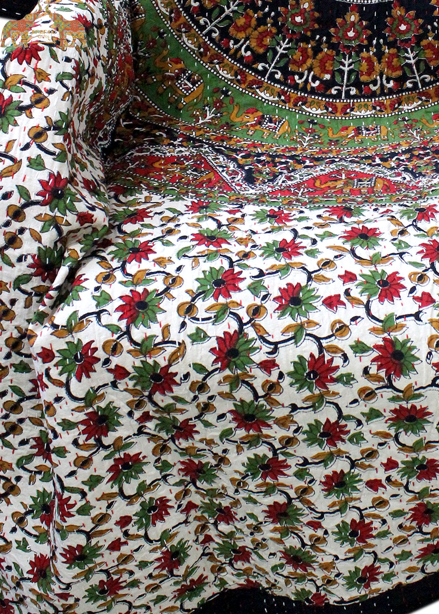 Handmade Mandala Sofa Couch Throw - Multicolor 50x66"