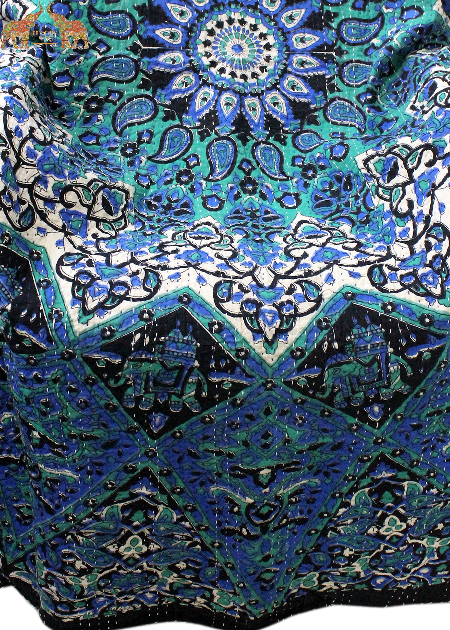 Handmade Mandala Sofa Couch Throw - Multicolor 50x66"