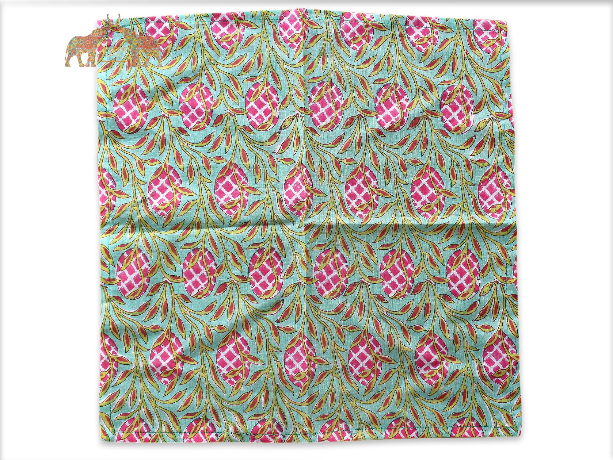 Indian Hand Block Print 100%Cotton Voile Fabric Table Napkins Hankey Assorted WHOLESALE Lot Free Shipping Indian