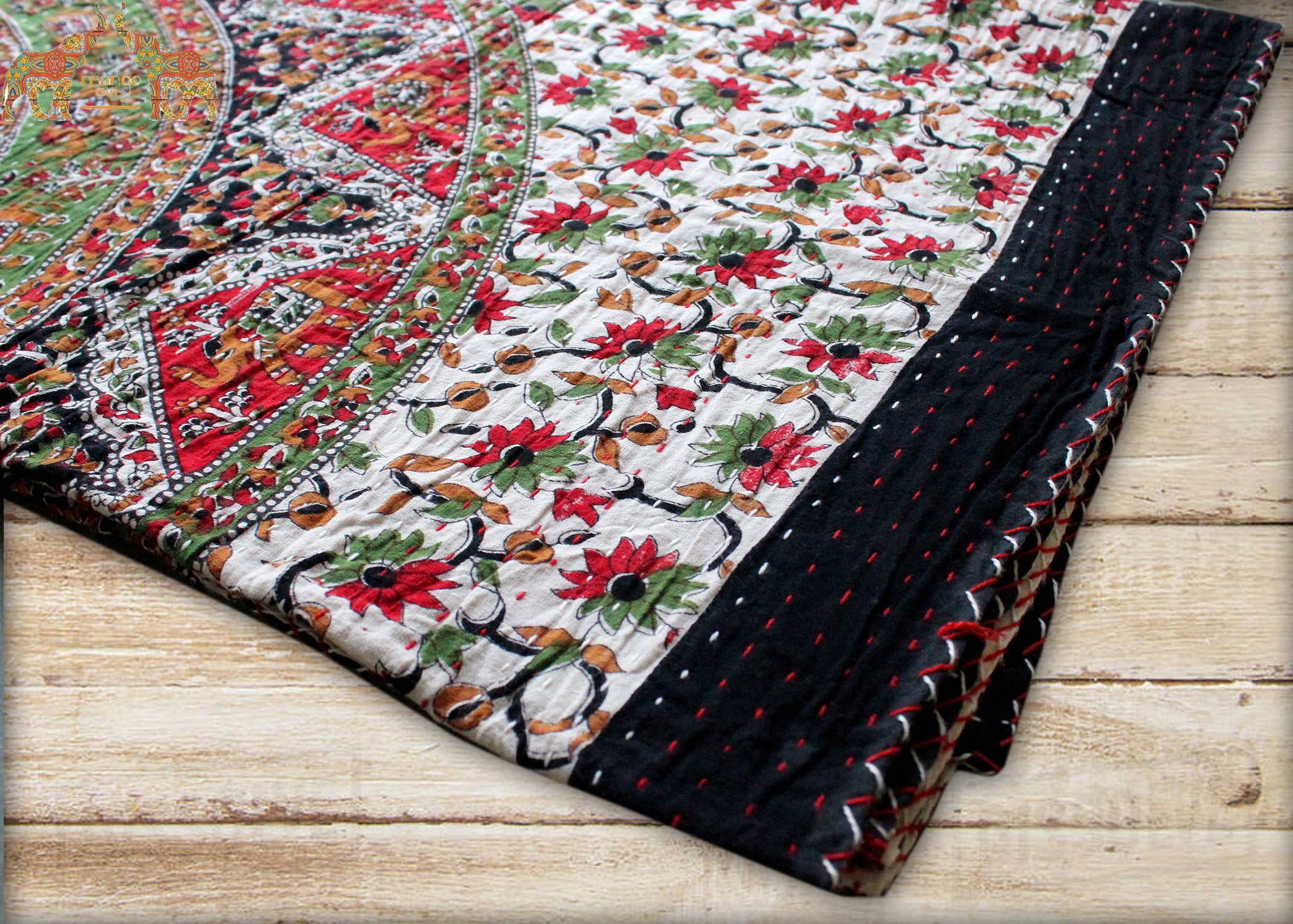 Handmade Mandala Sofa Couch Throw - Multicolor 50x66"