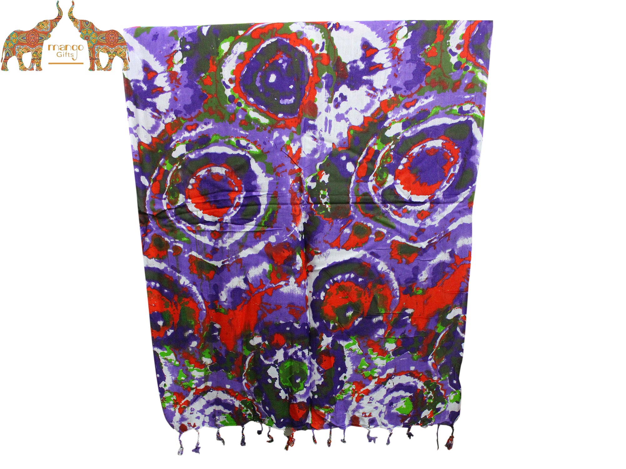 Colorful Women’s Tie-Dye Viscose Scarves - Lightweight