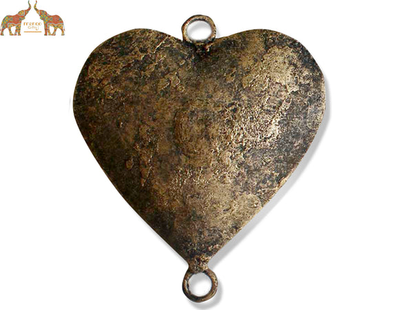 Recycled Iron Gold Silver Heart Antique Finish 3" Inches 200 Pieces Lot Craft Pieces