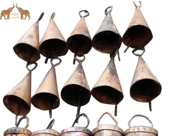 brass cone shape bells 2" H