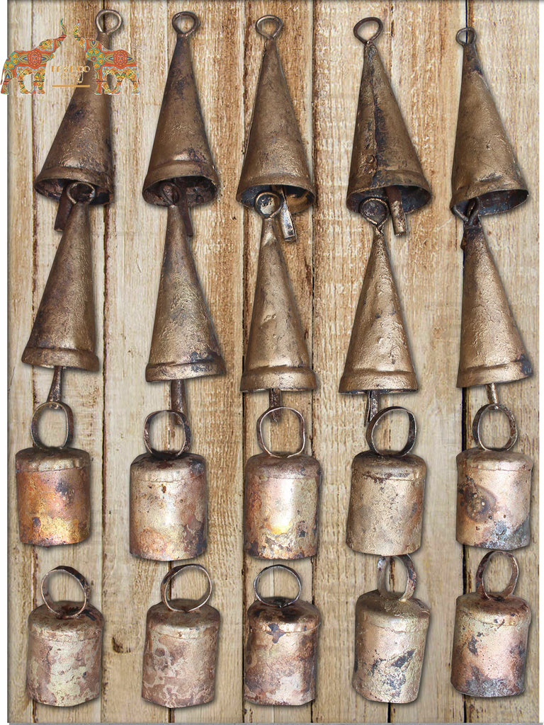 NOLITOY 9 Pcs Vintage Antique Copper Bells Witch Bells Decorative Bells  Supplies for Making Wind Chimes Bells for Crafts Rose Tiny Bells Bead  Necklace