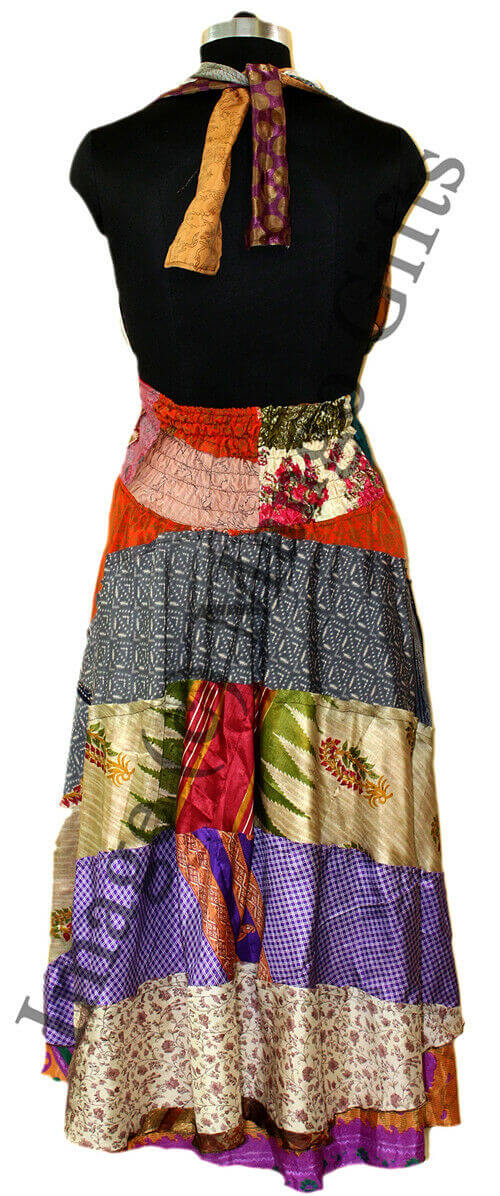 Vintage Silk Sari Long Maxi Dresses 2 Vintage Silk Sari Long Maxi Dresses 2