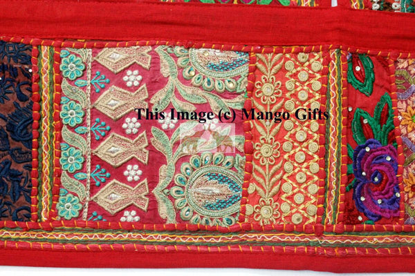 Handmade Decorative Patchwork Window Door Valance Topper Wall Hanging Indian Toran Festive Decoration - Mangogiftsstore