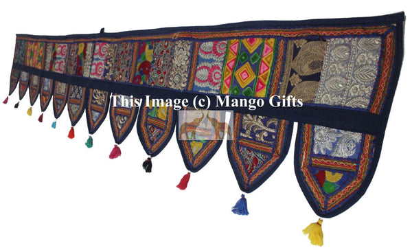 Handmade Decorative Patchwork Window Door Valance Topper Wall Hanging 78" - Mangogiftsstore