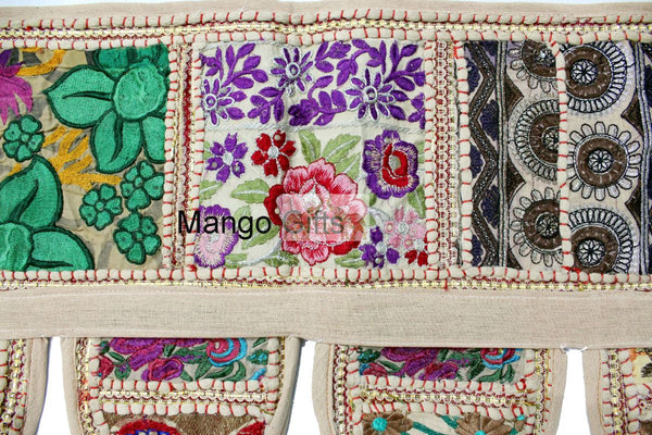 Handmade Decorative Patchwork Window Door Valance Topper Wall Hanging 78" - Mangogiftsstore