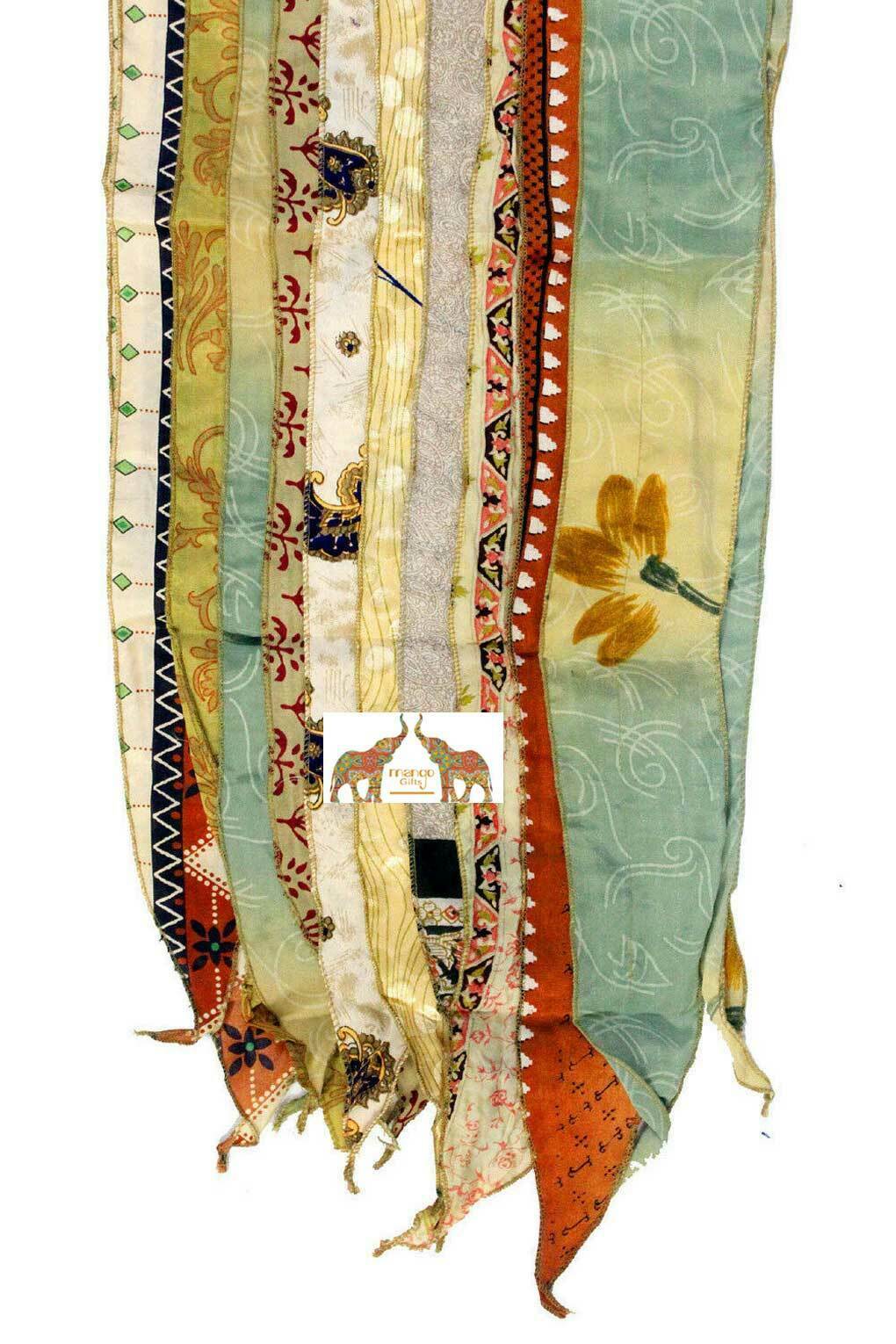 Handmade Vintage Silk Sari Scarves & Stoles from India Recycled Sari