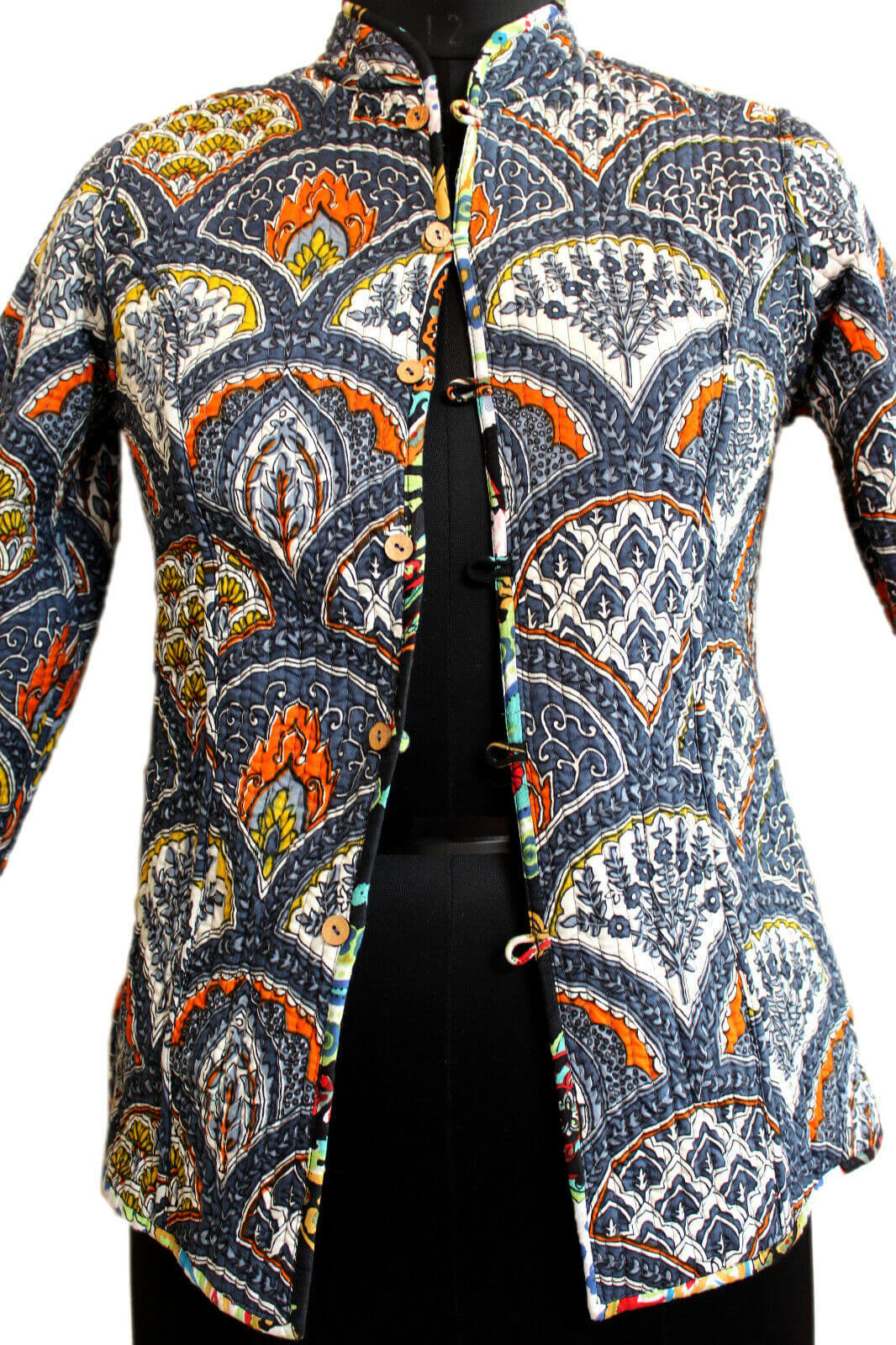 Women's Floral Quilted Reversible Cotton Jacket