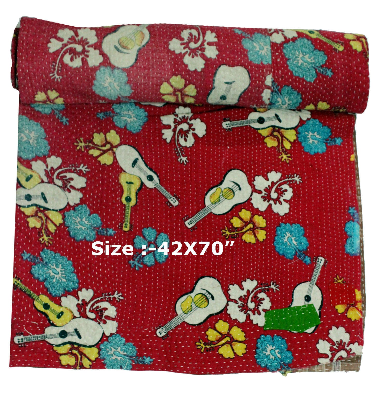 Indian Vintage Old Kantha Work Cotton Quilt Tribal Sari Throw Reversible Lot 50 Quilts