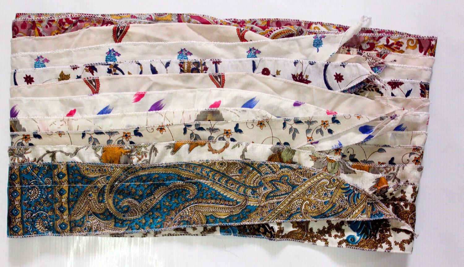 Handmade Vintage Silk Sari Scarves & Stoles from India Recycled Sari
