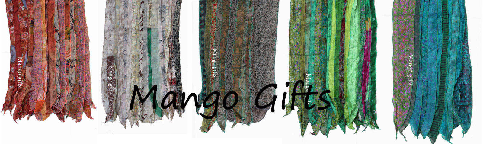 Vintage Indian Silk Sari Saree Recycled Scarves Patchwork scarf Headwraps Wholesale Lots Mango Gifts - Mangogiftsstore