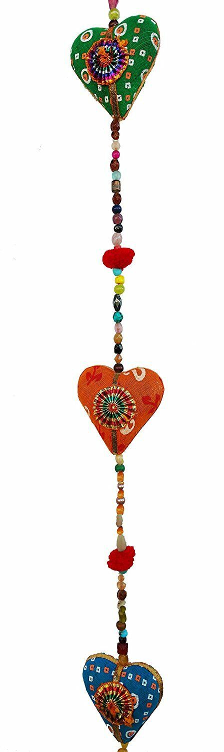 Handmade Decorative Cotton 5 Hearts Wall Hanging Decor