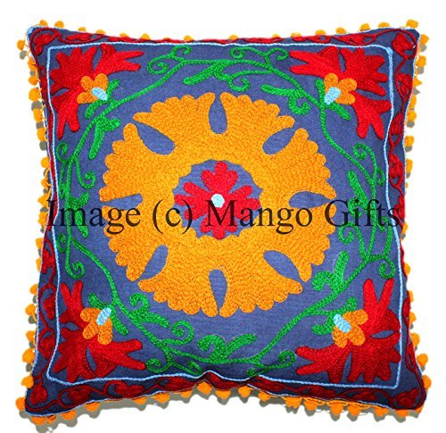 Indian Embroidered Suzani Cushion Cases/Covers (Wholesale lot 25 Pcs) - Mangogiftsstore