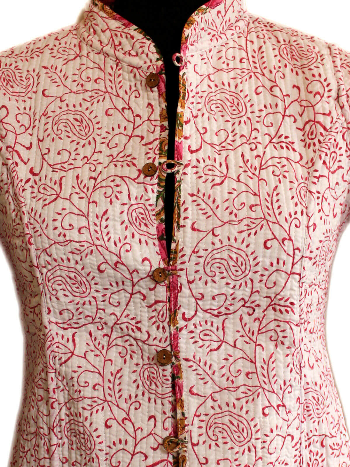 Women’s Reversible Pink Floral Quilted Jacket