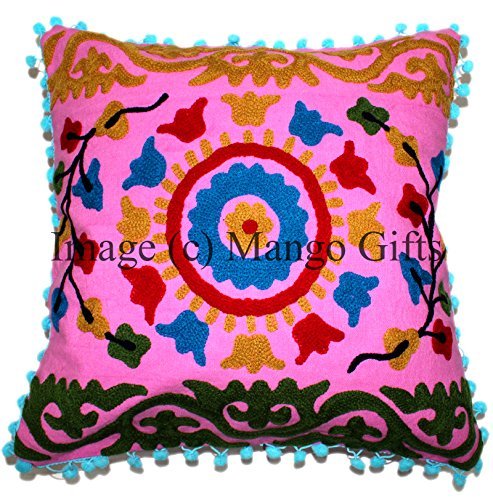 Indian Embroidered Suzani Cushion Cases/Covers (Wholesale lot 25 Pcs) - Mangogiftsstore