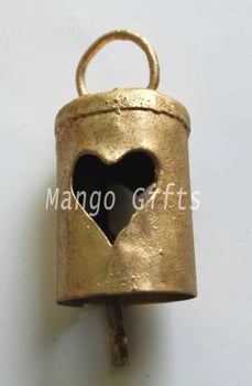 Heart Tin Metal Bells Decorative Home Ornaments Vintage Collectibles Bell - Mangogiftsstore