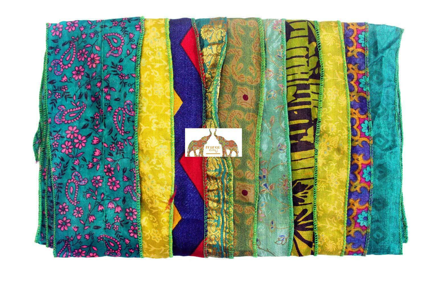 Handmade Vintage Silk Sari Scarves & Stoles from India Recycled Sari