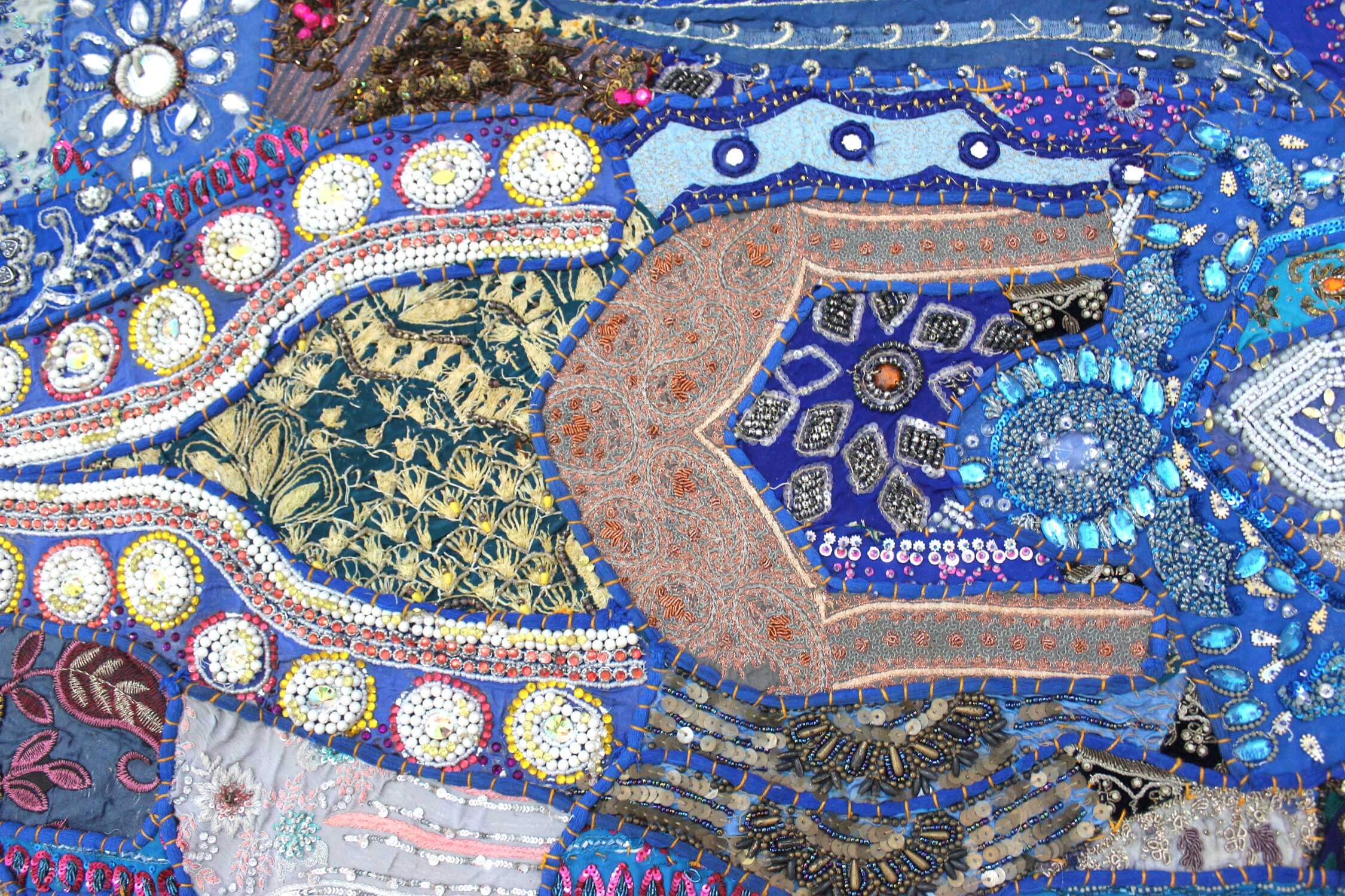 Indian Wall Hanging Embroidered Tapestry Peacock Blue antique wall piece,cotton tapestry,tapestry,Tribal wall hanging,wall hanging